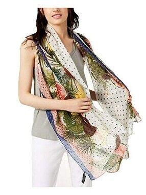 Inc International Concepts Womens Tropical Stripe Scarf